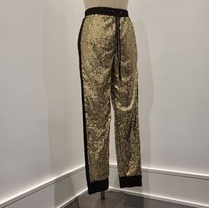 DO + BE Black w/ Gold Sequin Joggers